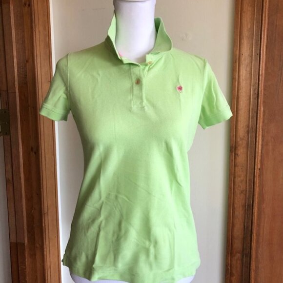 LILLY PULITZER Pique Polo Light Green Short Sleeve XS - Picture 2 of 16
